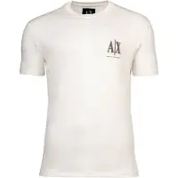 Armani Exchange für Herren. XM000365AF12308U0009 Weißes T-Shirt mit regulärer Passform (L), Lässig, Baumwolle, Kurzarm