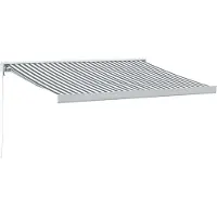 vidaXL Markise Einziehbar Anthrazit & Weiß 3,5x2,5 m Stoff & Aluminium