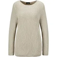 Goldner Strickpullover "Baumwollpullover mit Patentgrobstrick" Ohne