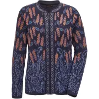Goldner Strickjacke "Langarm Jacquardjacke, Paisley-Muster" Ohne