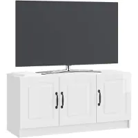 vidaXL TV-Schränk Hochglanz Weiß 99 x 34,5 x 47 cm Holzwerkstoff