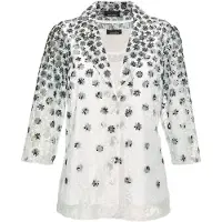 Goldner Klassische Bluse "Festtagsoutfit mit Spitzen-Details" 2 in 1