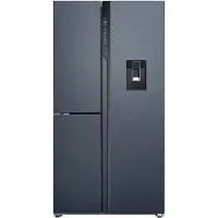 Haier HSPR79F18DWMB SBS+ 90 Series 7 Side-by-Side Kühlgefrierkombination (573 l, D, 1775 mm hoch, Schwarz)