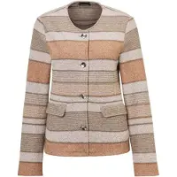 Goldner Kurzjacke "Baumwolljacke mit Streifenmuster" ungefüttert, mit Belegverarbeitug an Innenseite