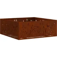 vidaXL Feuerschale Rostig 80 x 80 x 30 cm Wetterfeststahl
