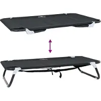 vidaXL Hundebett Schwarz 90 x 55 x 18 cm Stahl