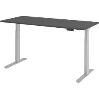 Hammerbacher Sitz-Steh-Schreibtisch el.180x80cm Graphit