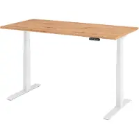 Hammerbacher Sitz-Steh-Schreibtisch XDBK16, 1600 x 800 x 640-1290 mm, Asteiche/weiß