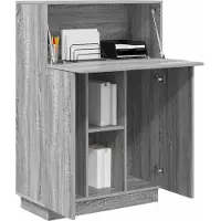 vidaXL Schreibtisch Graues Sonoma Holzwerkstoff 71.5 x 31.5 x 106.5 cm