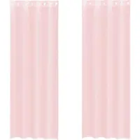 vidaXL Voile Vorhänge mit Ösen 2 Stk. Hellrosa 140x300 cm
