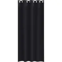 vidaXL Verdunkelungs-Vorhänge mit Ringen 2 pcs Schwarz 245 x 140 cm
