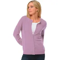 Goldner Strickpullover "Kurzgröße Kuschelweiche Kaschmir-Strickjacke mit Rundhals" Ohne