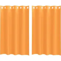 vidaXL Voile Vorhänge mit Ösen 2 Stk. Orange 140x175 cm