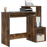 vidaXL Schreibtisch Geräucherte Eiche Holzwerkstoff 106 x 41 x 88.5 cm