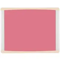 BI-Office Inka Magnettafel Fuschia, 58x45cm, Oberfläche aus Lackiertem Stahl, Rahmen aus Aluminium und beigem Kunststoff