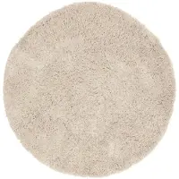 MUST Living Teppich Celeste aus Viskose, rundes Design, Ø 250 cm, beige, weiche Haptik für Dein Zuhause