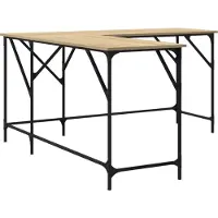 vidaXL Schreibtisch Sonoma-Eiche 149x149x75 cm Holzwerkstoff