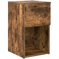 vidaXL Bettschrank Geräucherte Eiche 29 x 31,5 x 49 cm Holzwerkstoff 8001105