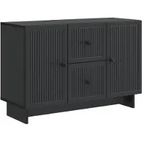 vidaXL Sideboard Schwarz 89 x 34,5 x 60 cm Holzwerkstoff