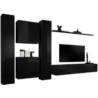 Meublorama AM-SWITCH 6-ZZ SW 6*6C/116KG, 1 Regale, 5 Tür(en), Schwarz, Mitteldichte Faserplatte (MDF), 400 mm, 3300 mm