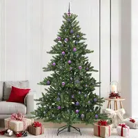 vidaXL Design Künstlicher klappbarer Weihnachtsbaum mit 300 LEDs 240 cm PVC 2025NEU5576538