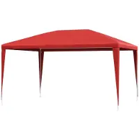 Syfax Partyzelt 400 x 300 x 255 cm Rot PE und Stahl
