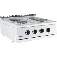 CombiSteel Elektroherd 4 Platten – 80 cm, 400V, Tischgerät
