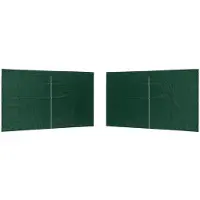 vidaXL Party Zelt Seitenteil 2 pcs Grün 400 x 195 cm PE und Stahl