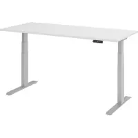 Hjh OFFICE PRO XDKB 19 S - Weiß 180 x 80 elektrisch höhenverstellbar