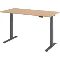 Hjh OFFICE PRO XDKB 16 G - 160 x 80 Eiche elektrisch höhenverstellbar