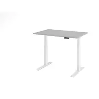 Hjh OFFICE PRO XDKB 12 W | 120x80 | elektrisch h?henverstellbar - Grau 120 x 80 elektrisch h?henverstellbar