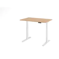 Hjh OFFICE PRO XDKB 12 W | 120x80 | elektrisch h?henverstellbar - 120 x 80 Eiche elektrisch h?henverstellbar