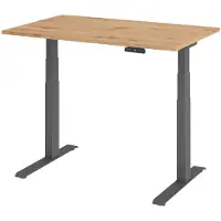 Hammerbacher Sitz-Steh-Schreibtisch el.180x80cm Asteiche/G