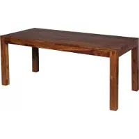 Wohnling Esszimmertisch MUMBAI 180x90x76 cm Sheesham Massivholz Esstisch Zeitlos Küchentisch Rechteckig Holztisch Esszimmer Schlicht