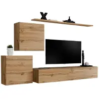 Meublorama AM-SWITCH 5-WT SW 5*4C/66KG, 2 Regale, 3 Tür(en), Braun, Mitteldichte Faserplatte (MDF), 400 mm, 2500 mm