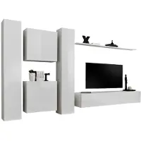 Meublorama AM-SWITCH 6-WW SW 6*6C/116KG, 1 Regale, 5 Tür(en), Weiß, Mitteldichte Faserplatte (MDF), 400 mm, 3300 mm