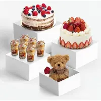 OEM Buffetverhogingen für große Buffets, Taartstandards für Hochzeiten, weiße Acryl-Display-Standard - für Catering, Cupcakes und mehr