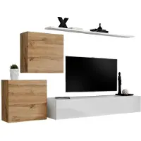 Meublorama AM-SWITCH 5-WTW SW 5*4C/66KG, 2 Regale, 3 Tür(en), Weiß, Mitteldichte Faserplatte (MDF), 400 mm, 2500 mm