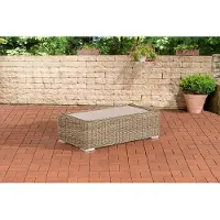 CLP Polyrattan Lounge Tisch Madeira 110 x 60 natur