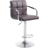 CLP Barhocker Lucy V2 höhenverstellbar und drehbar braun Gestell Farbe chrom