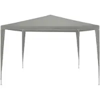 vidaXL Partyzelt Hellgrau 300 x 300 x 255 cm PE und Stahl