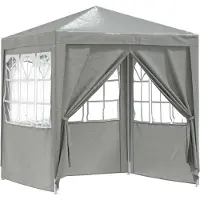 Syfax Party-Zelt Hellgrau 200 x 200 x 240 cm PE und Stahl