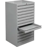 Proregal Schubladenschrank Swan 13 Schubladen HxBxT 98 x 53 x 43 cm Grau