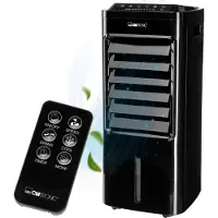 Clatronic Luftkühler | Ventilator | 3 Stufen | Timer | Fernbedienung | 3in1 - Luft kühlen, befeuchten, reinigen | 4 Rollen | Air Cooler | LK 3834