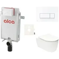 Alca Wand-WC Set für Einmauerung + Glacera Alfa WC SIKOAA7