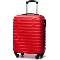 WITTCHEN A-line II Kabinengepäck Kabinenkoffer Handgepäck Rollkoffer Reisekoffer Bordkoffer Hartschale ABS Hochwertiger und Stabiler Größe S Blau Lufthansa/Eurowings/Ryanair/Condor/Discover Airlines