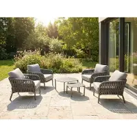 LC Garden Terrano Gartenmöbel-Set Dunkelgrau 6tlg.