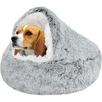 OEM Beruhigendes Hunde-Bett, Weich, Grau, 65cm, Haustier-Kissen, Antirutsch