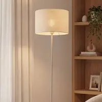 LumenXL Stehleuchte Avana beige mit Leinen-Schirm
