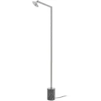 LUCANDE LED Stehlampe Steve , dimmbar, alu / grau / zink, für Wohn- / Esszimmer, Metall, Modern, LED Stehlampe